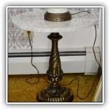 F36. Marble top side table. Dimensions: 21"T x 18"W - $48