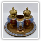 B5. 4-Piece cloisonne set. - $15