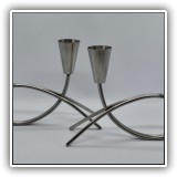 D40. Modern metal candlesticks. -$8