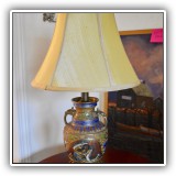 D5. Cloisonne lamp. 25.5"T (including finial) - $75