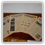 C4. Four issues of Current Aviation articles from the 1940's. - $12