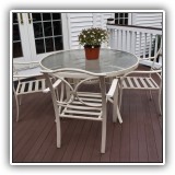 F19. Round patio table with 4 chairs - $175