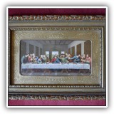 P53. Miniature Last Supper print. Framed: 8.5" x 6" - $18