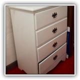 F25. Small white four-drawer dresser - $40