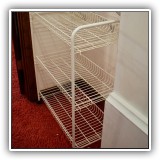 F26. White wire shelf