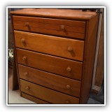 F50. 5-Drawer pine dresser - $50