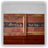 P52. Pair of Fratelli Alinan Firenze Roman frieze prints on board.  Frame: 18.75" x 14.25" - $48 each