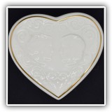 E8. Lenox Romeo and Juliet covered heart-shaped box - $10