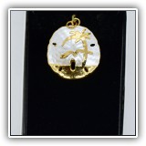 J22. Gold plated sand dollar pendant - $14	