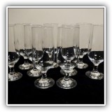 G32. 9 Crystal goblets. - 7" - $18 for the set