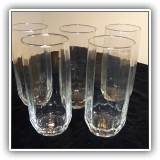 K19. Set of 15 glasses. 6"T - $30