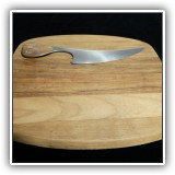 K30. Mid century Dansk cutting board with knife. Dimensions: 11.5"x10" - $16