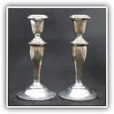 S2. Gorham weighted sterling silver candlesticks. 7"T - $95