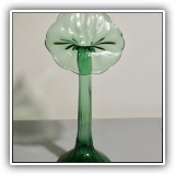 G33. Blown glass calla lily vase. 13.5"T - $12