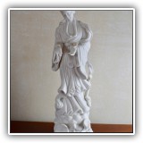 N5. Contemporary unglazed Blanc de Chine figure. 13.5"T - $38