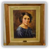 A27. Watercolor portrait by Fred Nankivell endata-captiond "Portia" - $200
