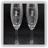 G14. Pair of Boston Pops 1999 champagne flutes - $10 for the pair