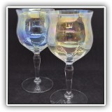 G19. Set of 8 iridescent wine glasses. - $24 for the set
