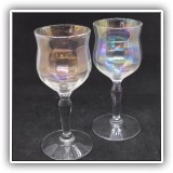 G22. Set of 8 iridescent cordial glasses. - $24 for the set