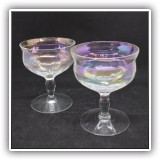 G21. Set of 12 iridescent sherbert glasses. - $36 for the set