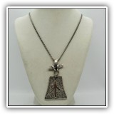 J122. Metal necklace, 36" - $10