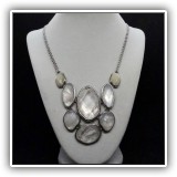 J136. Necklace with faceted stones - $12