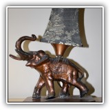 D24. Small elephant lamp. Shows some cracking in lamp. - $24