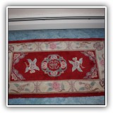D12. Asian-style rug. Measures approximately: 3'7" x 2' - $50