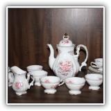 E40. Bavarian tea or coffee set with pot, 6 cups and saucers, cream and sugar - $48 for the set
