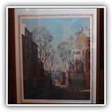 P27. "Beacon Hill" Signed limited edition print by Giragos Der Garabedian. Frame: 21" x 27" - $150