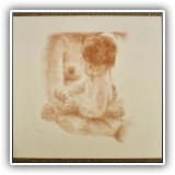 P18. Helene Bishop unframed print of baby at mother's breast Dimensions: 22" x 20" - $65