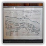P40. Framed map of Attacks of Fort Washington by His Majesty's Forces. Frame: 29" x 21" - $80