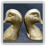 D42. Brass duck head bookends - $20