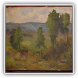 A82. Unframed landscape oil painting on canvas by Garo