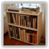 F13. White bookcase (and books!)