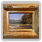 A01. "The Channel" oil painting on board by Joseph McGurl. Board: 4.25"h x 6.25"w - $1,950