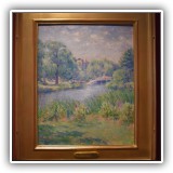 A26. "The Fenway" oil painting by Mary Brewster Hazelton.  15.5" x 19.25"