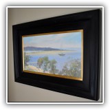 A30. Cotuit Harbor oil painting by Robert Douglass Hunter. 11.5"h x 21.5"w