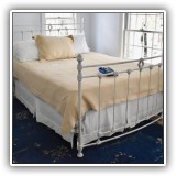 F54. Queen cast metal bed. Mattress not included. - $325