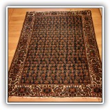 D01. Hand knotted rug. Measures approx. 57" x 41" - $375