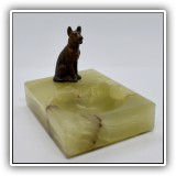 D21. Onyx ashtray with seated dog