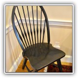 F35. Set of 3 black windsor chairs - $60 each