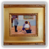 A32. "Paintings and Other Things" oil painting on board by James Harrington. Frame: 14"h x 15.75"w - $900