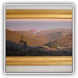 A16. "Cadillac Mountain" oil painting on canvas by Joseph McGurl. Canvas: 19.5"h x 35.25&w. Frame: 28.5"h x 44.25"w. - $20,000
