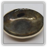 P42. Small pottery bowl with metallic overlay marked BDB 3.75"w 