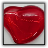 G08. Elsa Peretti for Tiffany & Co. red crystal heart. 4"w - $34