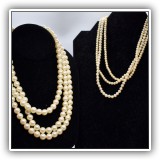 J29. Two faux pearl necklaces