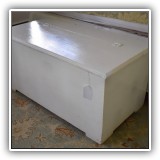 F61. White painted trunk 15.5"h x 33"w x 17.5d - $46