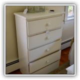 F59. White painted dresser. 34"h x 22"w x 12"d - $50