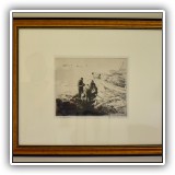 A47. "The Bailers" original etching by George Elmer Browne. 8.5"h x 10"w - $350